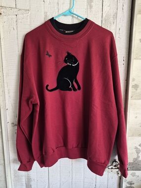 90s Black Cat Sweatshirt